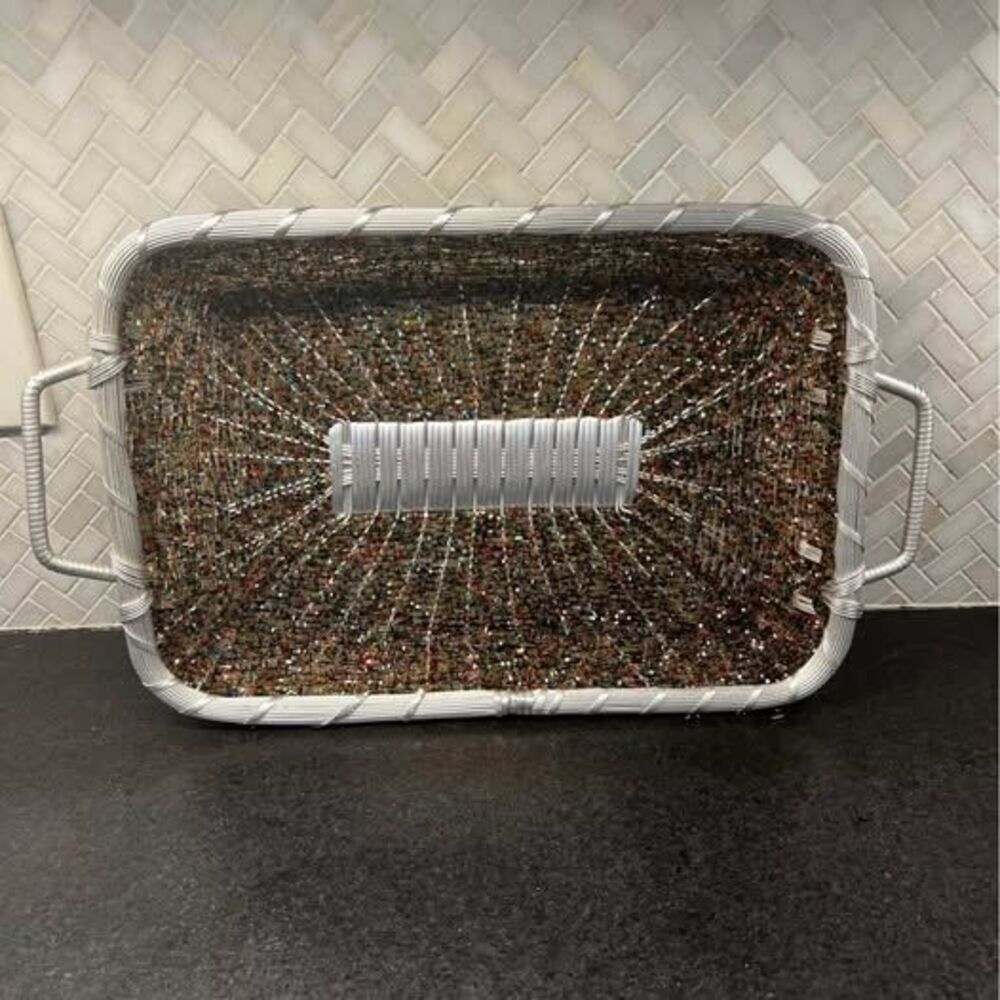 Beaded basket / tray
